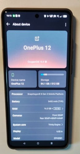 Περισσότερες πληροφορίες για "OnePlus 12 (Μαύρο/512 GB)"