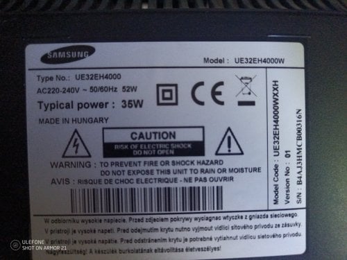 Περισσότερες πληροφορίες για "Samsung UE32EH4000W"