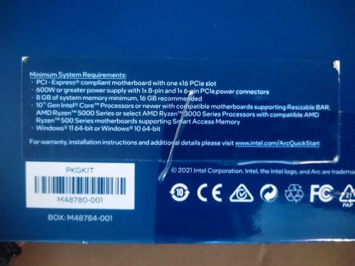 Περισσότερες πληροφορίες για "Πώληση Intel Arc A770 16GB Limited Edition"
