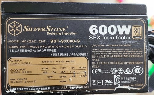 Περισσότερες πληροφορίες για "Silverstone 600w sfx 80 plus gold"