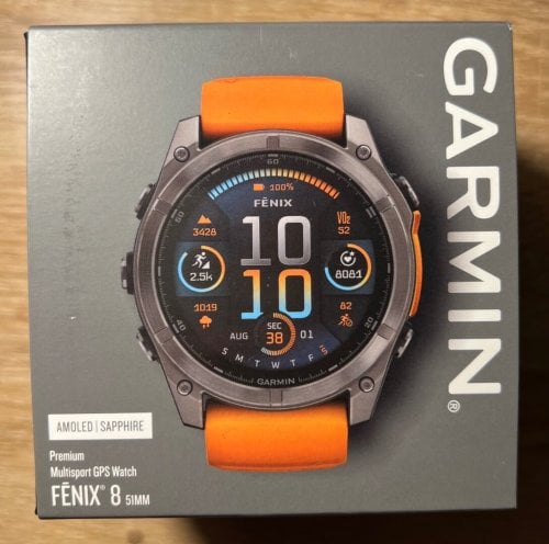 Περισσότερες πληροφορίες για "Garmin fenix 8 51mm AMOLED Sapphire Titanium with Spark Orange and Graphite"