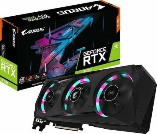 Περισσότερες πληροφορίες για "Gigabyte GeForce RTX 3060 12GB GDDR6 Aorus Elite (rev. 1.0) Κάρτα Γραφικών PCI-E x16 4.0 με 2 HDMI κ"