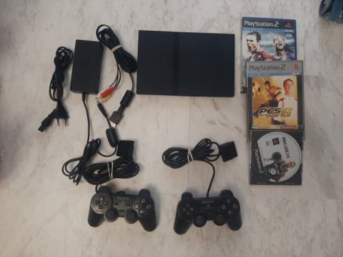Περισσότερες πληροφορίες για "SONY PLAYSTATION 2 slim Παιχνιδομηχανη ( PS2 slim ) Κονσόλα με 3 παιχνιδια , 2 χειριστηρια ps2"