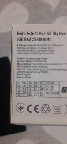 Περισσότερες πληροφορίες για "Xiaomi Redmi Note 12 Pro+ 5G (Μπλε/256 GB)"
