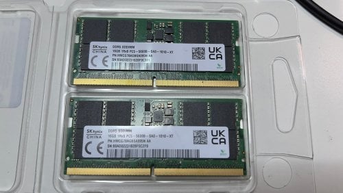 Περισσότερες πληροφορίες για "SK hynix 32GB (2 x 16GB) DDR 5 SODIMM, 1R x 8, PC5-5600B-SA0-1010-XT, HMCG78AGBSA095N-AA"
