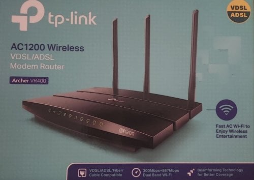 Περισσότερες πληροφορίες για "TP-LINK Archer VR400 v2 & TP-LINK C2 v3"