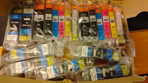 Περισσότερες πληροφορίες για "19 Aftermarket μελάνια Canon 550 και 551 Extra Large σφραγισμένα."