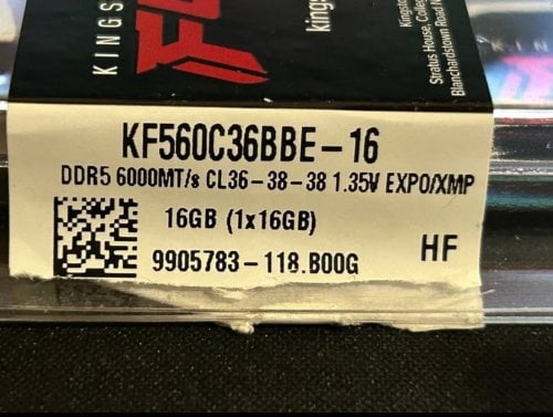 Περισσότερες πληροφορίες για "Kingston Fury Beast 16GB DDR5 RAM 6000 MT/s (KF560C36BBE-16)"