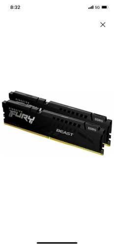 Περισσότερες πληροφορίες για "Kingston Technology FURY Beast (32 GB/DDR5/5200MHz) 2x16"