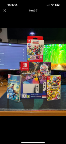 Περισσότερες πληροφορίες για "Nintendo Switch OLED  Mario Kart 8 Deluxe + mega bundle με πολλά έξτρα!"