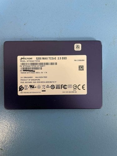 Περισσότερες πληροφορίες για "Micron 5200 MAX 1920GB (1920 GB/SATA III)"