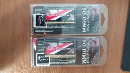 Περισσότερες πληροφορίες για "G.Skill Ripjaws 4GB SODIMM DDR3LNon ECC CL9 1600MHz (F3-1600C9S-4GRSL) x 2"