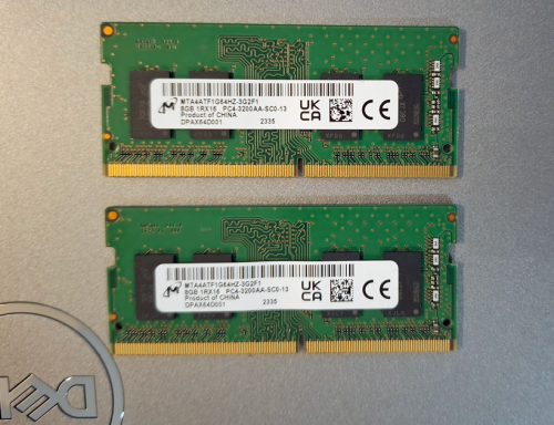 Περισσότερες πληροφορίες για "Dell Laptop RAM - 16GB ( 2x8GB ) DDR4 3200MHz"