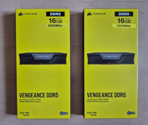 Περισσότερες πληροφορίες για "Corsair Vengeance CMSX32GX5M2A5200C44 (32 GB/DDR5/5200MHz)"