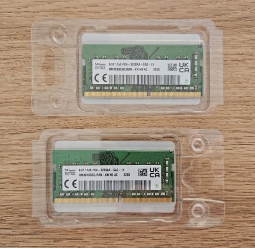 Περισσότερες πληροφορίες για "16GB 2x8GB DDR4 3200 Laptop RAM (Hynix) - Καινούργιες απο upgrade"