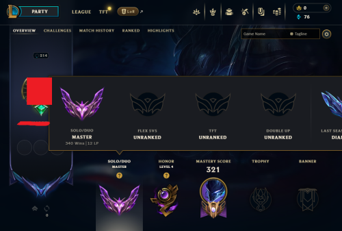 Περισσότερες πληροφορίες για "LoL Account EUNE Master Elo με σχεδόν όλους τους champions και 34 skins"