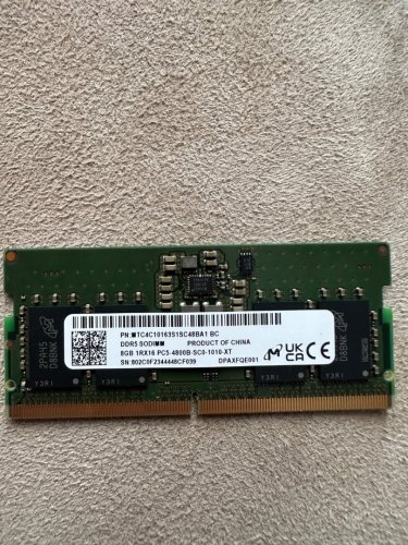 Περισσότερες πληροφορίες για "2x Micron ddr5 8gb 4800Mhz"