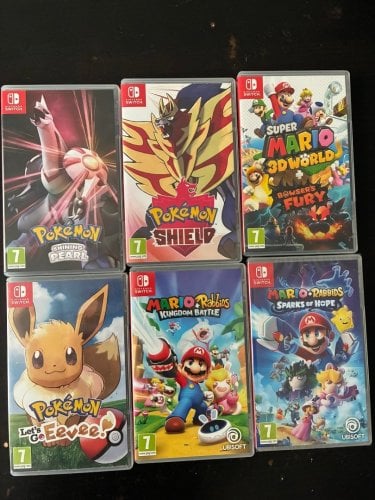 Nintendo Switch games collection - Super Mario 3D World Bowser’s Fury & Mario & Rabbits