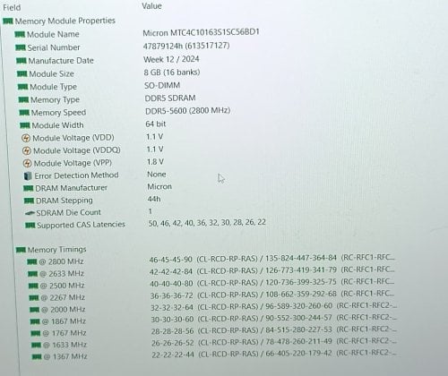 Περισσότερες πληροφορίες για "μνημη laptop 16gb ddr5 5600"