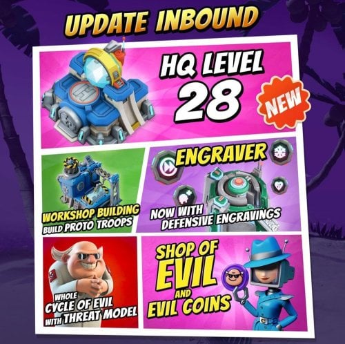 Περισσότερες πληροφορίες για "Boom Beach Account HQ 28 Level 81 Max"
