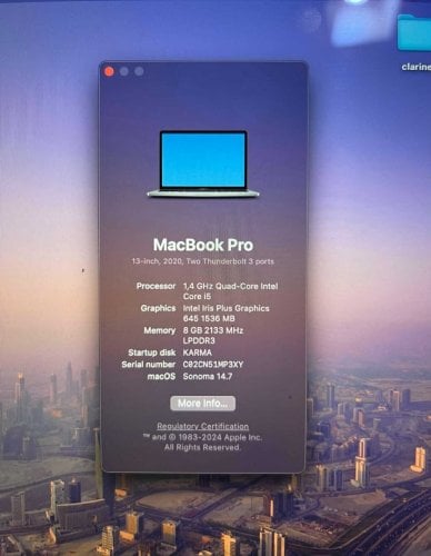 Περισσότερες πληροφορίες για "macbook pro 13' 2020 intel"