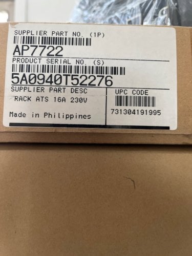 Περισσότερες πληροφορίες για "Rack ATS AP7722 16A 230V"