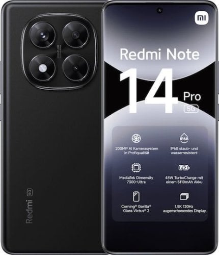 Περισσότερες πληροφορίες για "Redmi note 14 pro 5G Midnight Black 256GB"