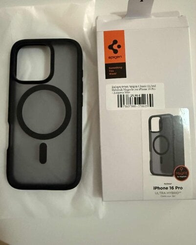Περισσότερες πληροφορίες για "Spigen Ultra Hybrid MagFit Frost Black (iPhone 16 Pro), Spigen Liquid Air Matte Black (iPhone 16 pro"