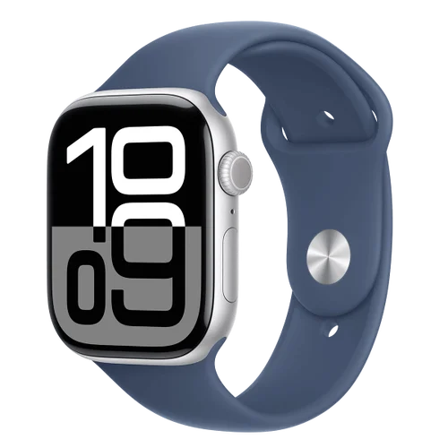 Περισσότερες πληροφορίες για "Apple Watch Series 10 (46mm/Ασημί/Αλουμίνιο) Silver with denim sports band"