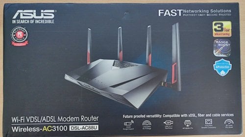 Περισσότερες πληροφορίες για "Asus DSL-AC88U VDSL2 Ασύρματο Modem Router Wi‑Fi 5 με 4 Θύρες Gigabit Ethernet"