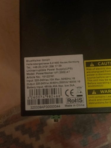 Περισσότερες πληροφορίες για "POWER WALKER UPS VFI-2000AT (PS) (10122181) ONLINE 2000VA"