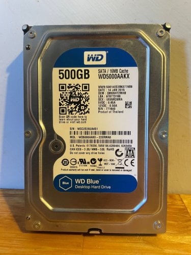 Περισσότερες πληροφορίες για "Western Digital WD Blue 500GB 3.5'' (100% Health)"