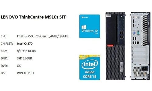Περισσότερες πληροφορίες για "LENOVO M910s SFF refurbished"