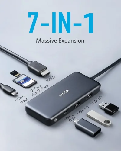 Περισσότερες πληροφορίες για "Anker USB-C Hub (7-in-1)"