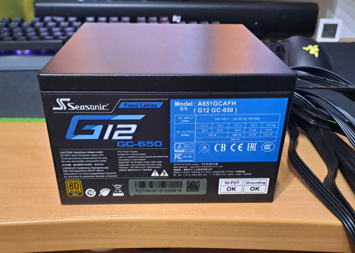 Περισσότερες πληροφορίες για "Seasonic G12 GC 650W 80 Plus Gold"